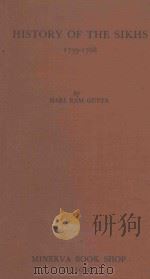 History Of The Sikhs 1739-1768 1939 PDF电子版封面