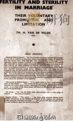 Fertility and Sterility In Marriage（1934 PDF版）