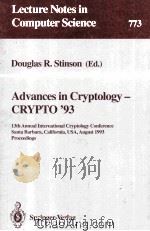Lecture Notes in Computer Science 773 Advances in Cryptology-CRYPTO'93 13th Annual Internationa（1994 PDF版）
