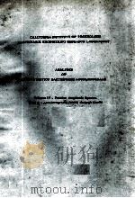 CALIFORNIA INSTITUTE OF TECHNOLOGY EARTHQUAKE ENGINEERING RESEARCH LABORATORY VOLUME IV-FOURIER AMPL（1972 PDF版）