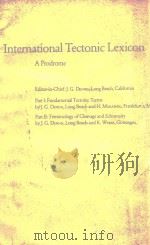 INTERNATIONAL TECTONIC LEXICON WITH 13 FIGURES AND APPENDIX IN THE TEXT（1979 PDF版）