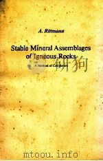 STABLE MINERAL ASSEMBLAGES OF IGNEOUS ROCKS A METHOD OF CALCULATION（1973 PDF版）