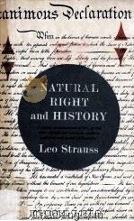 Natural Right And History 1953 PDF电子版封面 0226776948