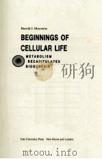 BEGINNINGS OF CELLULAR LIFE 1992 PDF电子版封面