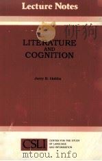 LITERATURE AND COGNITION 1990 PDF电子版封面 0937073520