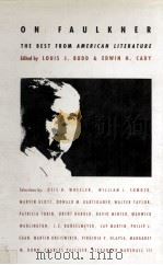 On Faulkner The Best from American Literature 1989 PDF电子版封面 0822309602