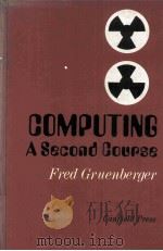 Computing A Second Course 1971 PDF电子版封面 Fred Gruenberger