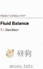 FLUID BALANCE 1987 PDF电子版封面 0632016396