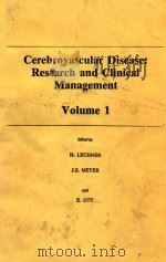 CEREBROVASCULAR DISEASE:RESEARCH AND CLINICAL MANAGEMENT VOLUME 1（1986 PDF版）
