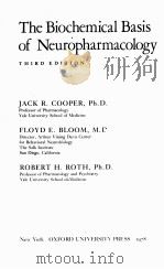 THE BIOCHEMICAL BASIS OF NEUROPHARMACOLOGY THIRD EDITION（1978 PDF版）