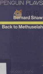 Back To Methuselah 1939 PDF电子版封面