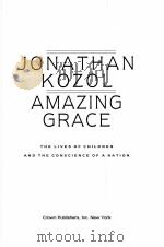 JONTHAN KOZOL AMAZING GRACE 1995 PDF电子版封面 0517799995