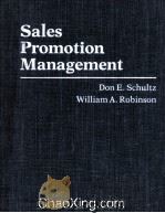 SALES PROMOTION MANAGEMENT 1988 PDF电子版封面