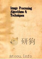 PROCEEDINGS SPIE-THE INTERNATIONAL SOCIETY FOR OPTICAL ENGINEERING VOLUME 1244IMAGE PROCESSING ALGOR（1990 PDF版）