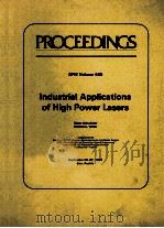 PROCEEDINGS OF SPIE-THE INTERNAITONAL SOCIETY FOR OPTICAL ENGINEERING VOLUME 455 INDUSTRIAL APPLICAT（1984 PDF版）