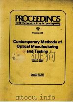 PROCEEDINGS OF SPIE-THE INTERNAITONAL SOCIETY FOR OPTICAL ENGINEERING VOLUME 433 CONTEMPORARY METHOD 1983 PDF电子版封面 0892524685