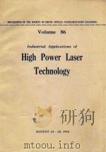 PROCEEDINGS OF THE SOCIETY OF PHOTO-OPTICAL INSTRUMENTATION ENGINEERS VOLUME 86 INDUSTRIAL APPLICATI（1977 PDF版）