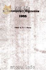 Contemporary Ergonomics 1985 Proceedings of the Ergonomics Society's Annual Conference 27-29 Ma（1985 PDF版）