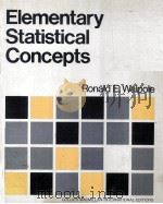 ELEMENTARY STATISTICAL CONCEPTS 1976 PDF电子版封面 0024240907