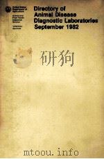 DIREXTORY OF ANIMAL DISEASE DIAGNOSTIC LABORATORIES SEPTEMBER 1982（ PDF版）