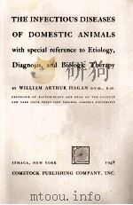 THE INFECTIOUS DISEASES OF DOMESTIC ANIMALS WITH SPECIAL RIFERENCE THERAPY 1948 PDF电子版封面