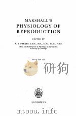 MARSHALL‘S PHYSIOLOGY OF REPRODUCTION VOLUME Ⅲ（1966 PDF版）