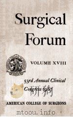 SURGICAL FORUM VOLUME 18（1967 PDF版）