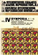 9TH INTERNATIONAL CONGRESS ON ANIMAL REPRODUCTION AND ARTIFICIAL INSEMINATION Ⅸ CONGRESO INTERNACION（1980 PDF版）