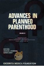 ADVANCES IN PLANNED PARENTHOOD VOLUME Ⅲ 1968 PDF电子版封面