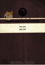 RECORDS OF THE ACADEMY 1986-1987（1987 PDF版）