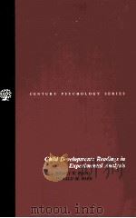 CHILD DEVELOPMENT：READINGS IN EXPERIMENTAL ANALYSIS（ PDF版）