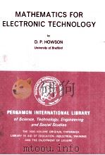 Mathematics for Electronic Technology（1975 PDF版）