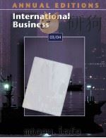 ANNUAL EDITIONS INTERNATIONAL BUSINESS 03/04 PDF电子版封面