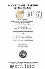 IRRIGATION AND DRAINAGE IN THE WORLD A GLOBAL REVIEW VOLUMEⅡ 1982 PDF电子版封面