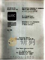 MULTICRIERIA MANAGEMENT OF GROUNDWATER QUALITY UNDER UNCERTAINTY（1986 PDF版）