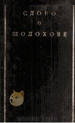 Слово о Шолохове 1985 PDF电子版封面
