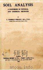 SOIL ANALYSIS A HANDBOOK OF PHYSICAL AND CHEMICAL METHODS（ PDF版）