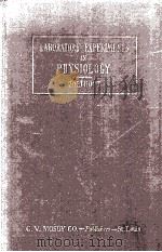 LABORATORY EXPERIMENTS IN PHYSIOLOGY（ PDF版）