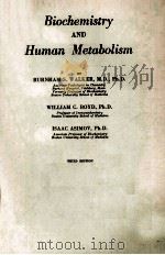 BIOCHEMISTRY AND HUMAN METABOLISM PDF电子版封面
