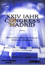 XXIV IAHR CONGRESS MADRID 1991 PDF电子版封面 8477901015