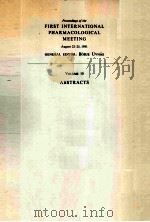 FIRST INTERNATIONAL PHARMACOLOGICAL MEETING VOLUME 10（ PDF版）