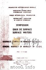 SYMPOSIUM EAUX DE SURFACE SURFACE WATERS（1964 PDF版）
