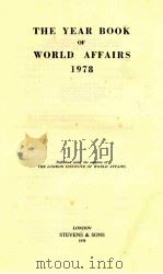 THE YEAR BOOK OF WORLD AFFAIRS 1978 1978 PDF电子版封面 0420453903