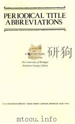 PERIODICAL TITLE ABBREVIATIONS 1969 PDF电子版封面