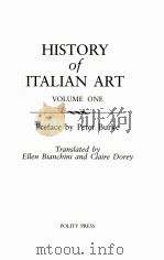 HISTORY OF ITALIAN ART VOLUME ONE（1994 PDF版）