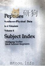PEPTIDES SYNTHESES-PHYSICAL DATA IN 6 VOLUMES:VOLUME 6 SUBJECT INDEX PDF电子版封面