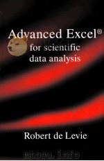 ADVANCED EXCEL FOR SCIENTIFIC ADTA ANALYSIS PDF电子版封面