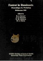 FOOTROT IN RUMINANTS PROCEEDINGS OF A WORKSHOP MELBOURNE 1985 PDF电子版封面 D.J.STEWART