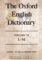The Oxford English Dictionary Volume VI L-M 1933 PDF电子版封面