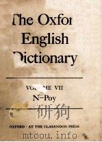 The Oxford English Dictionary Volume VII N-Poy 1933 PDF电子版封面
